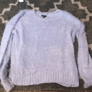 fuzzy purple sweater